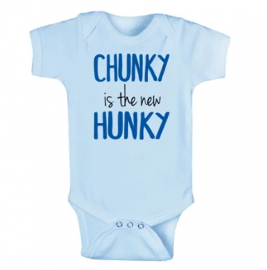 Chunky Is The New Hunky, Blue Onesie